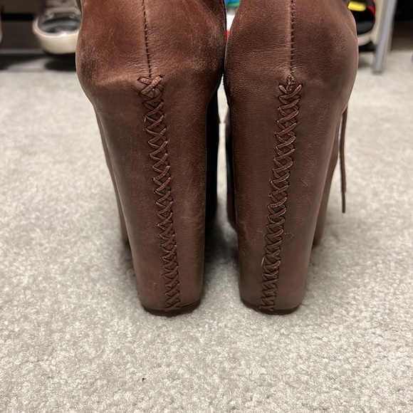 Jeffrey Campbell brown distressed boots size 7us - Picture 6 of 16